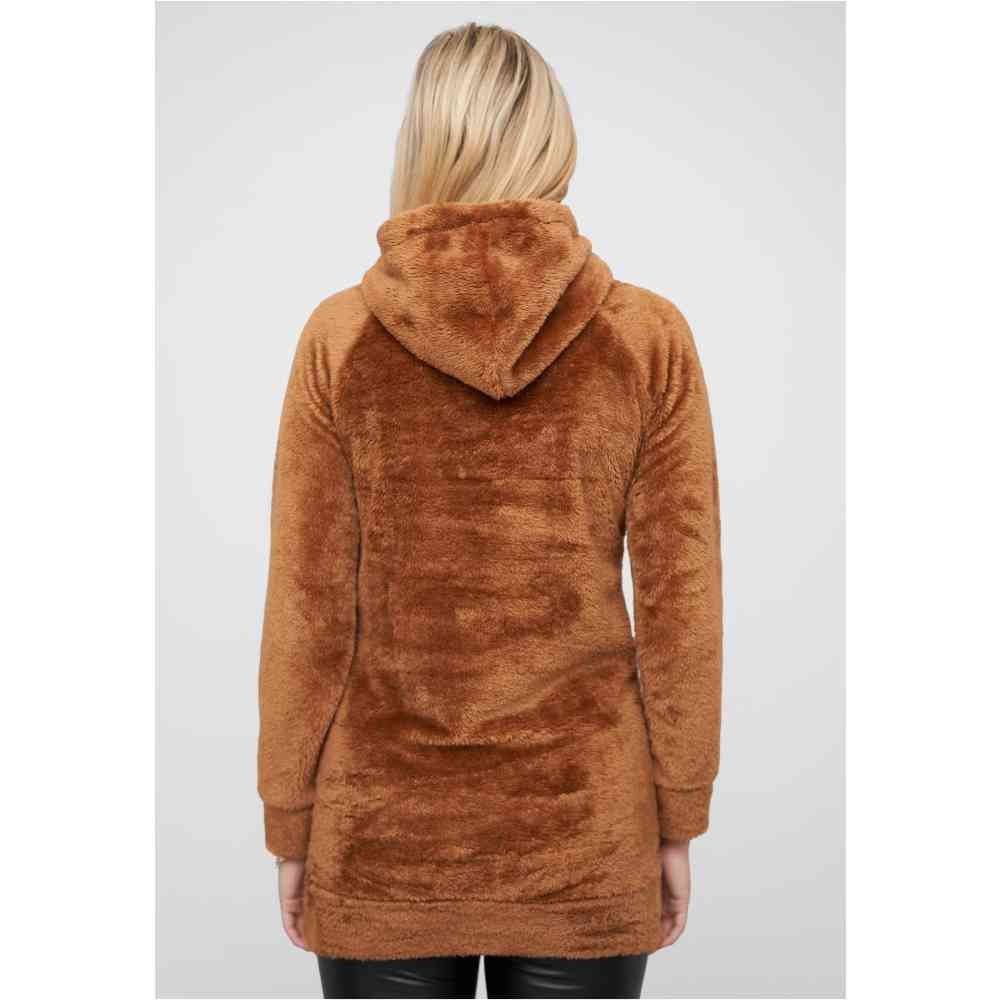 Cloud5ive - Hoodie-Dress Hoodie - Brown